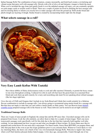 Simple Sausage Roll Dish