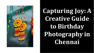 How to plan a birthday photoshoot in Chennai