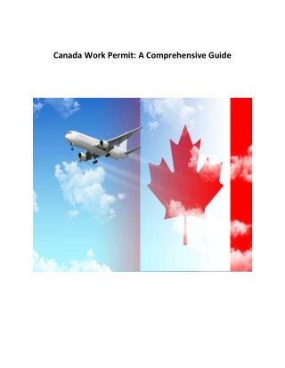 Canada Work Permit A Comprehensive Guide
