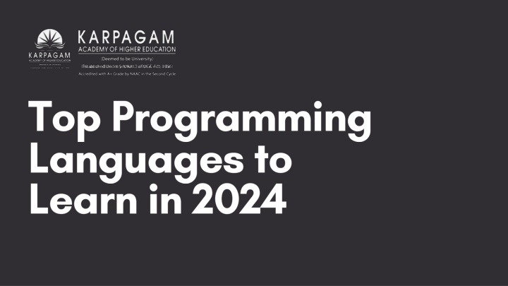 top programming languages to learn in 2024