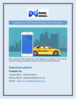 dispatch taxi software for seamless fleet
