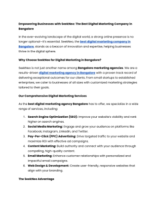Best Digital Marketing Company in Bangalore - SeekNeo (1)
