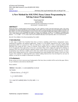 of science and technology issn 2456 5660 volume