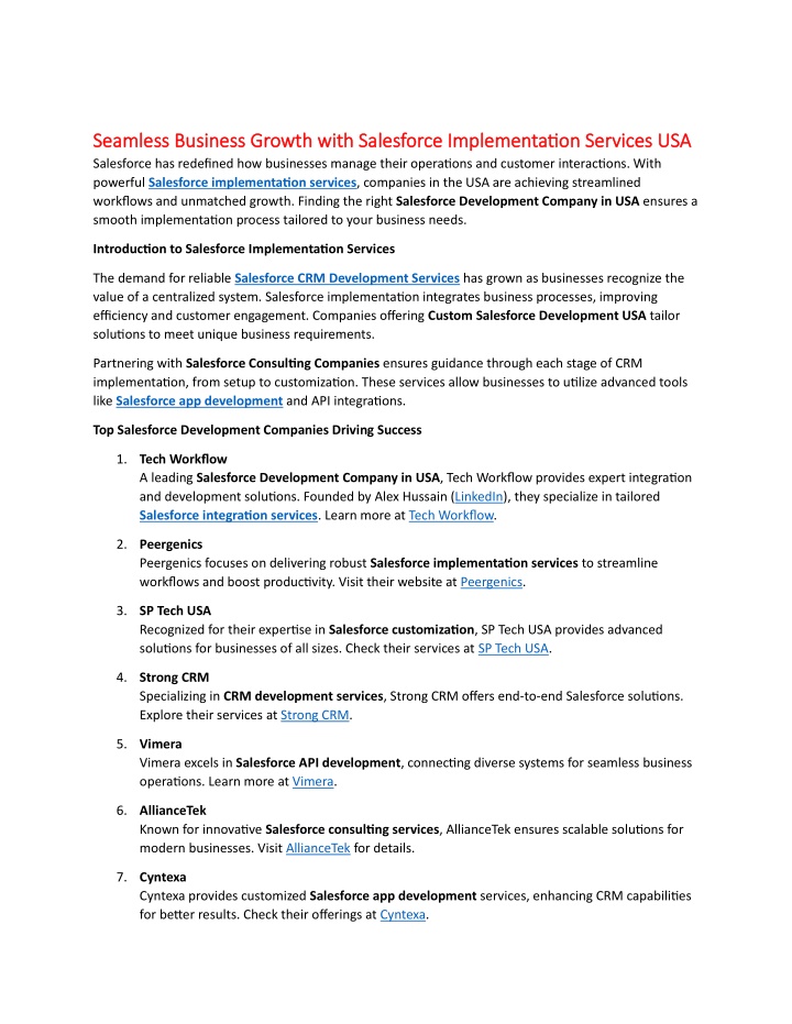 seamless business growth with salesforce