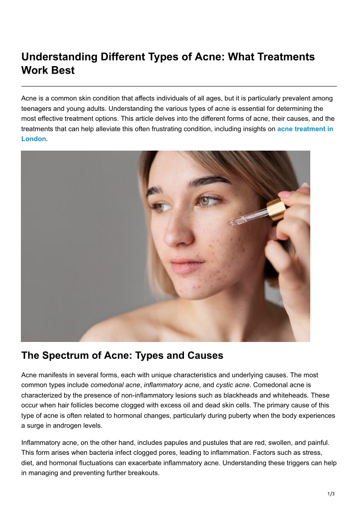 understanding different types of acne what