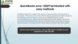 quickbooks error 12029 terminated with easy methods