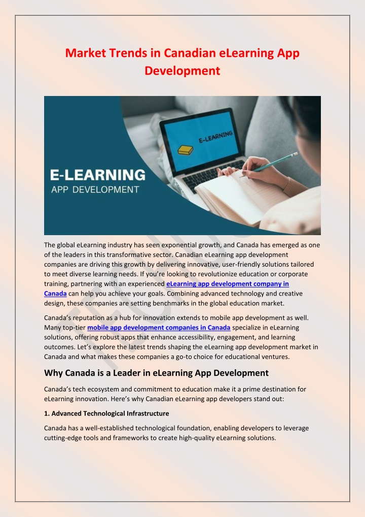 market trends in canadian elearning