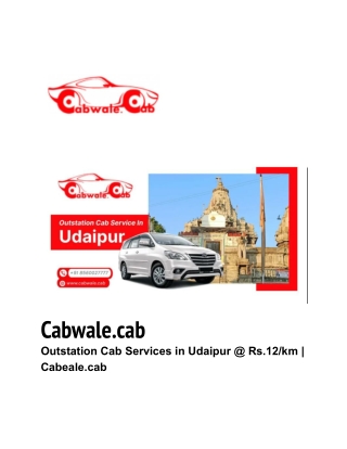 cabwale cab outstation cab services in udaipur