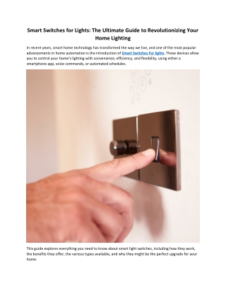 smart switches for lights the ultimate guide