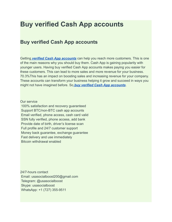 buy verified cash app accounts