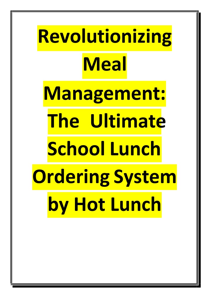 revolutionizing meal management the ultimate