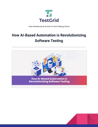 test infrastructure end to end testing cloud