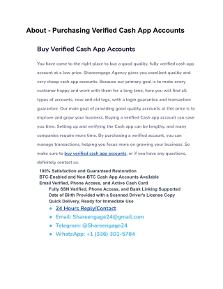 about purchasing verified cash app accounts