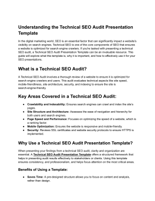 understanding the technical seo audit