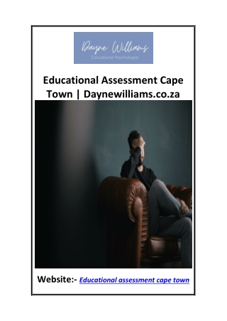 Educational Assessment Cape Town  Daynewilliams.co.za