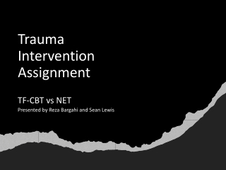 trauma intervention assignment
