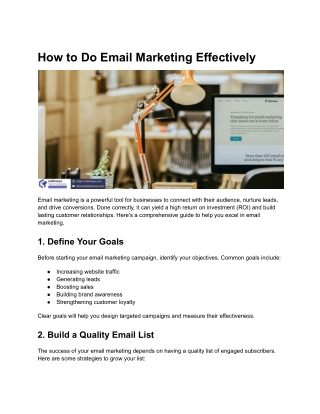 How to Do Email Marketing Effectively