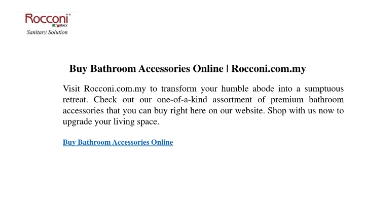 buy bathroom accessories online rocconi com my