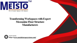 Transforming Workspaces with Expert Mezzanine Floor Structure Manufacturers