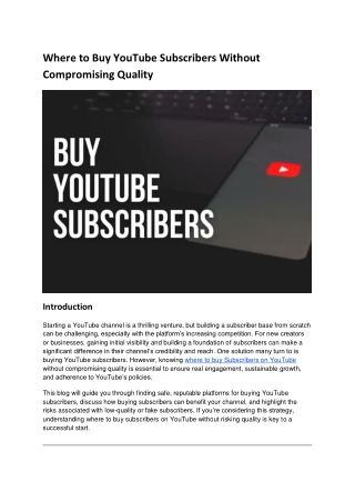 where to buy youtube subscribers without