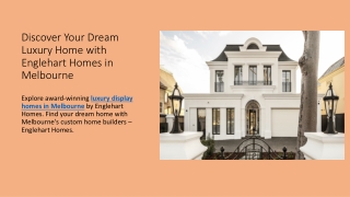 Discover Your Dream Luxury Home with Englehart Homes in Melbourne