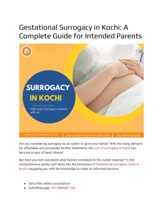 Surrogacy in Kochi | Complete Surrogacy Agency