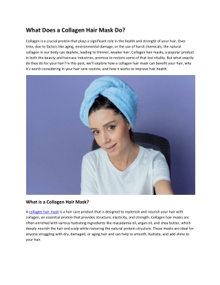 What does a collagen hair mask do