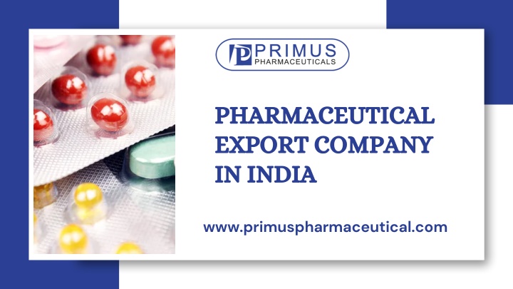 pharmaceutical export company in india