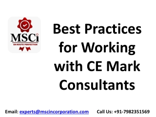 Best Practices for Working with CE Mark Consultants