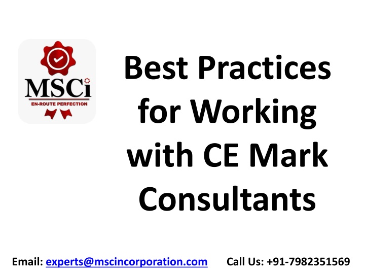 best practices for working with ce mark consultants