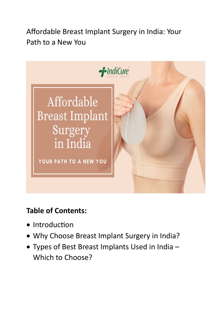 affordable breast implant surgery in india your