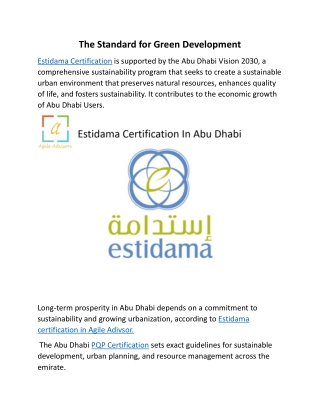 the standard for green development