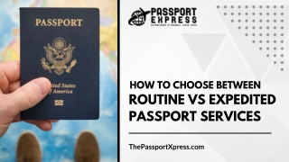 How to Choose Between Routine vs Expedited Passport Services