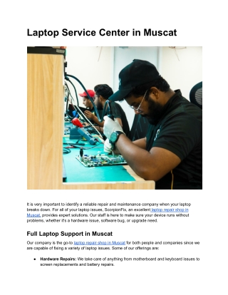Laptop Service Center in Muscat