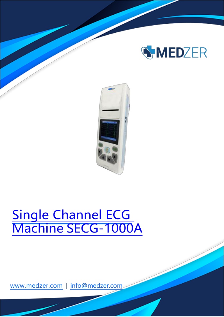 single channel ecg machine secg 1000a