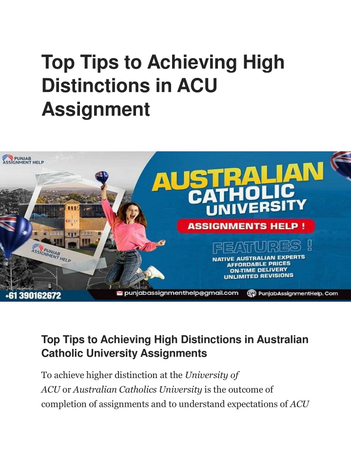 top tips to achieving high distinctions