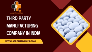 Third Party Manufacturing Company in India