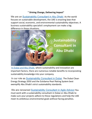 driving change delivering impact