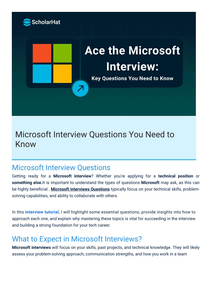 microsoft interview questions you need to know