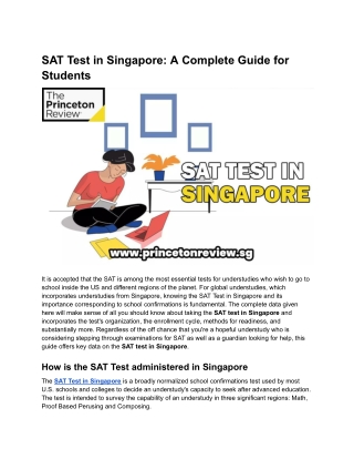 SAT Test in Singapore: A Complete Guide for Students