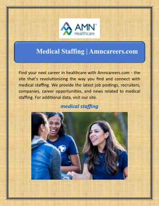 Medical Staffing | Amncareers.com