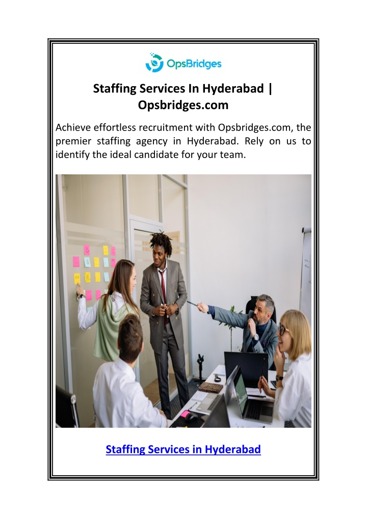 staffing services in hyderabad opsbridges com