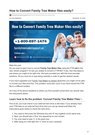 How to Convert Family Tree Maker files easily