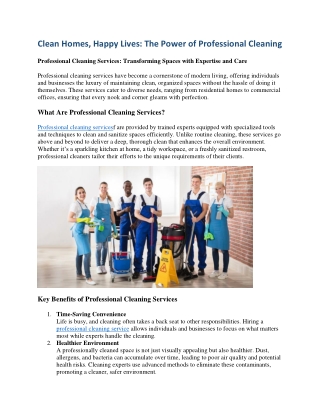 clean homes happy lives the power of professional