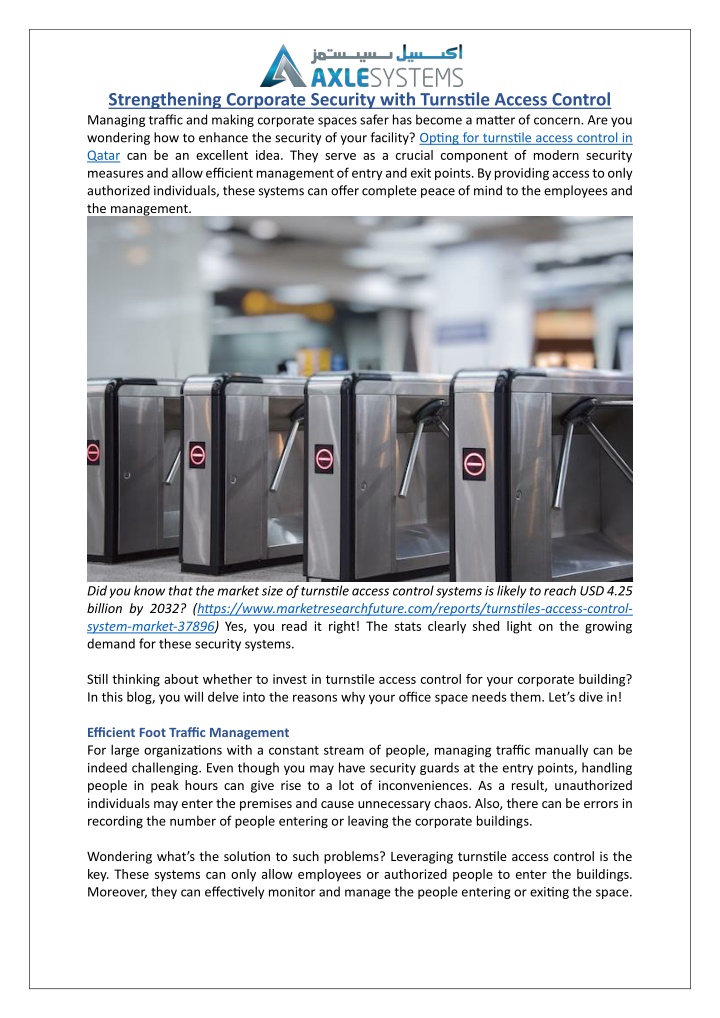 strengthening corporate security with turnstile