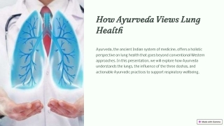 how ayurveda views lung health
