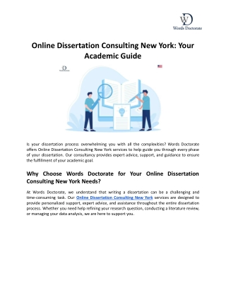 online dissertation consulting new york your