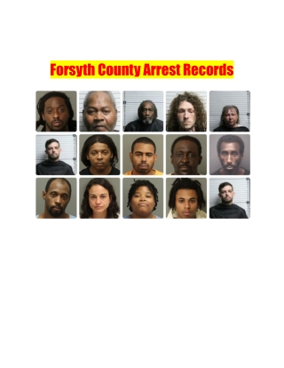 Forsyth County Arrest Records