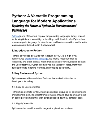 Python Training Institute in Chandigarh
