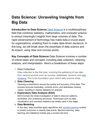 Data Science Training in Chandigarh